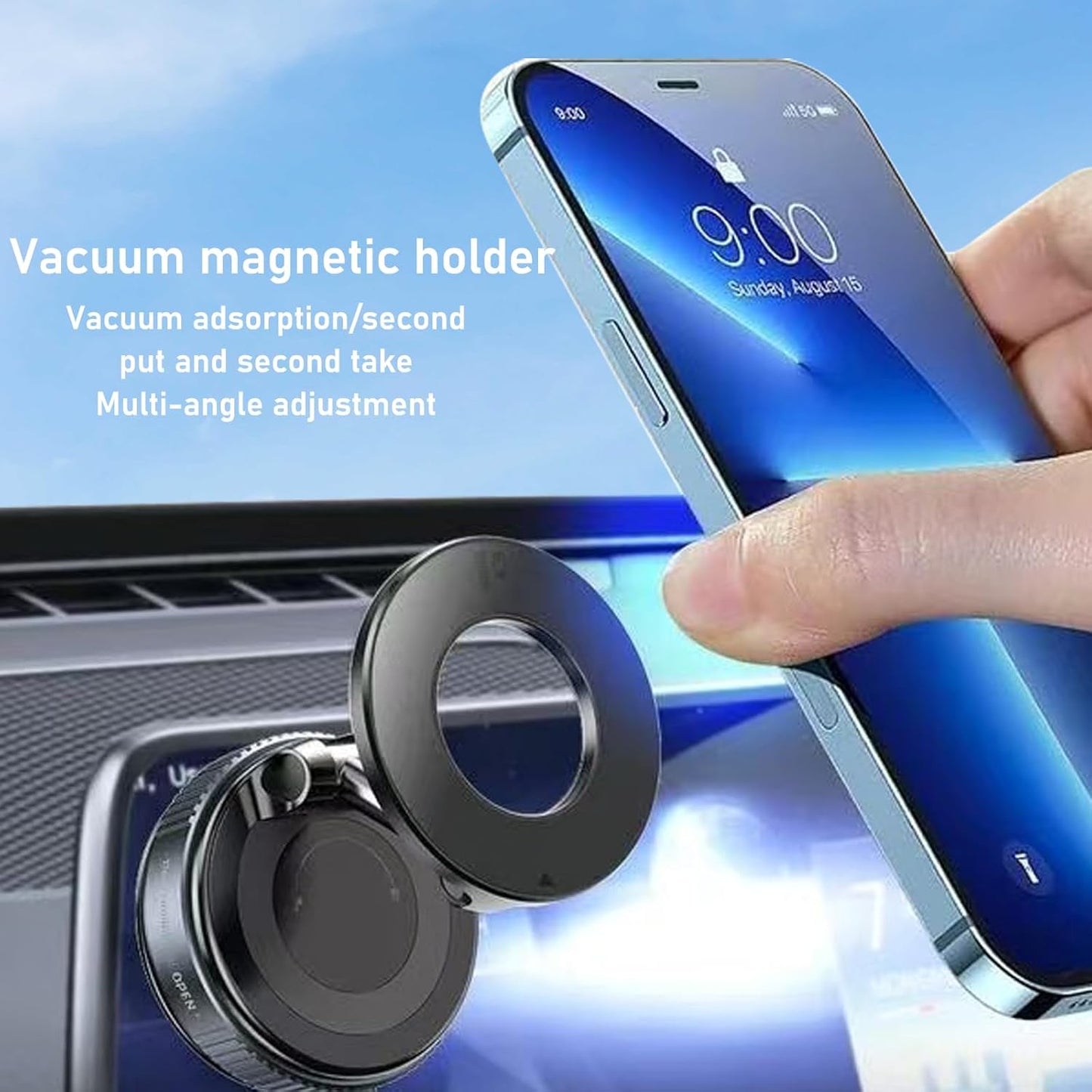 Vacuum Magnetic Suction Phone Holder