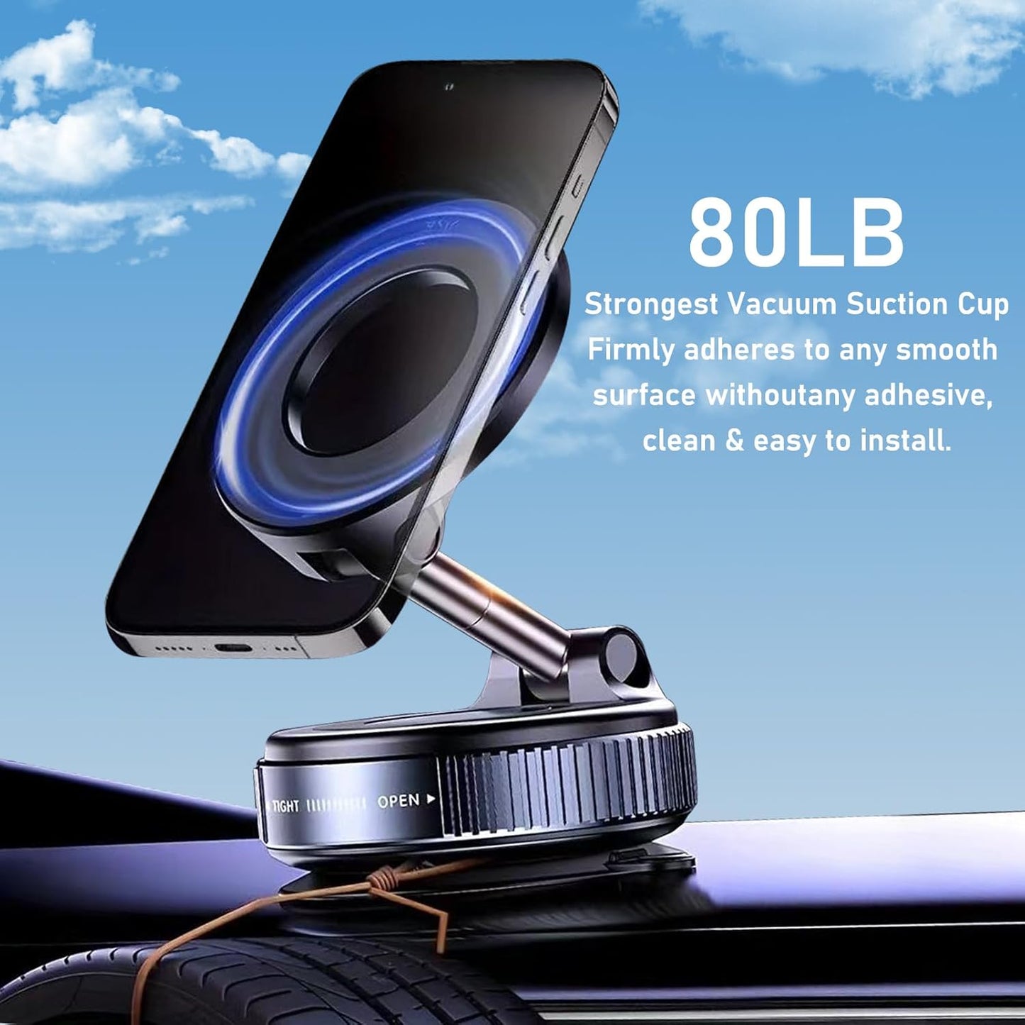 Vacuum Magnetic Suction Phone Holder