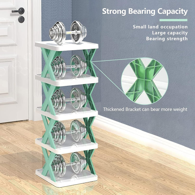 4 - Tier Foldable Vertical Shoe Rack