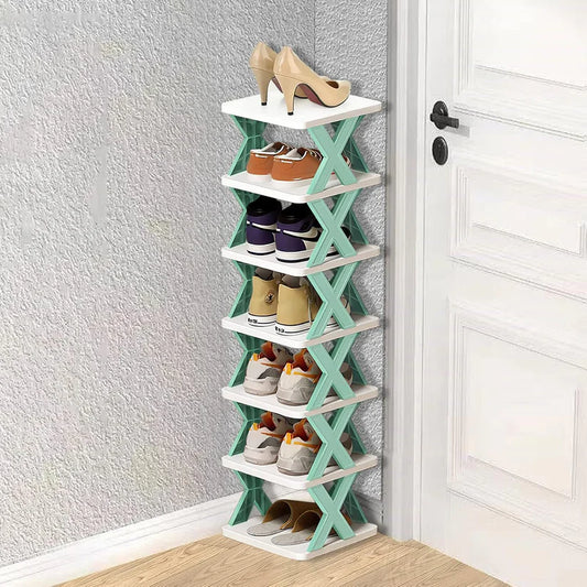 4 - Tier Foldable Vertical Shoe Rack